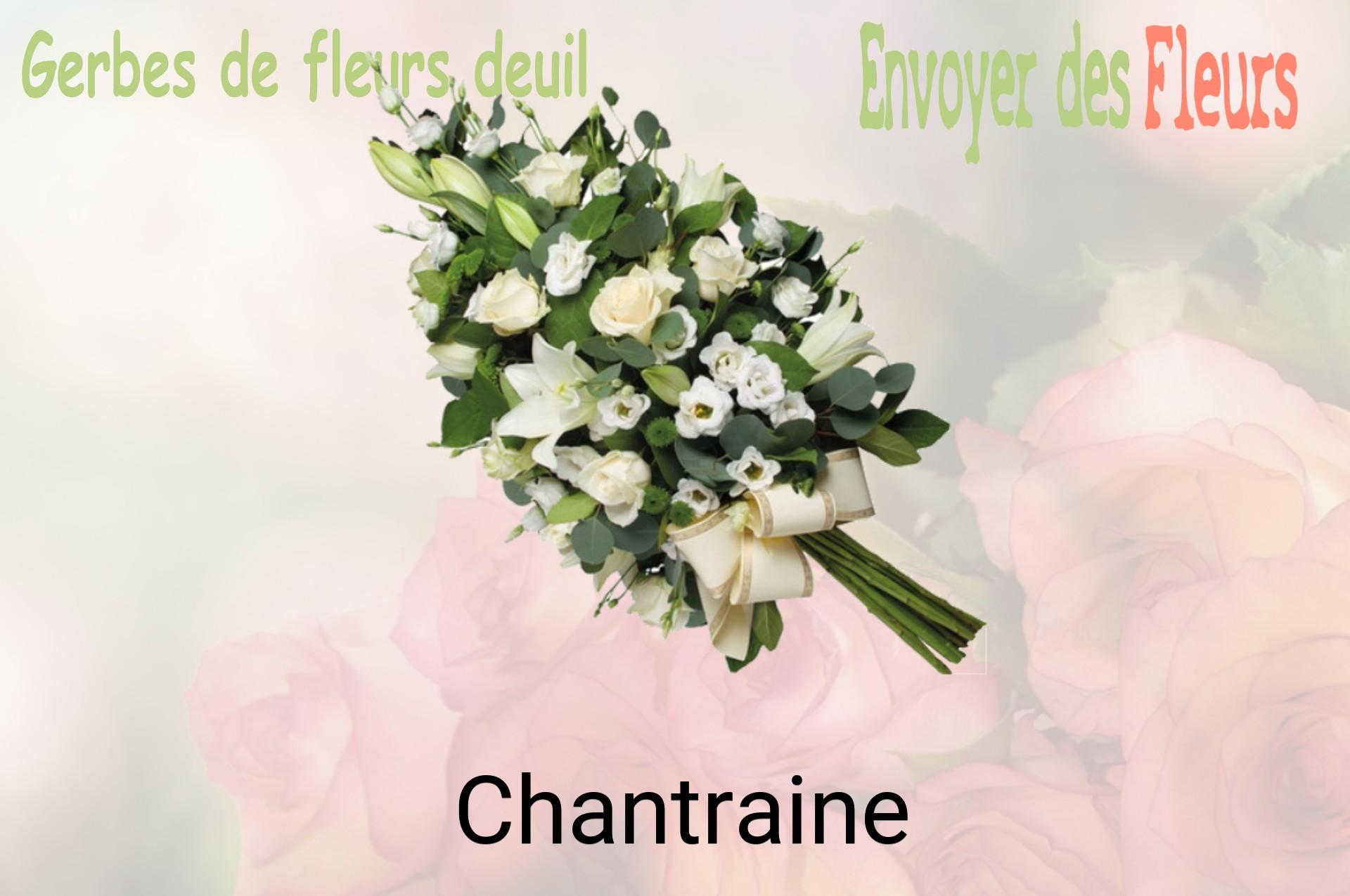 Gerbe de fleurs de deuil livrée à Chantraine